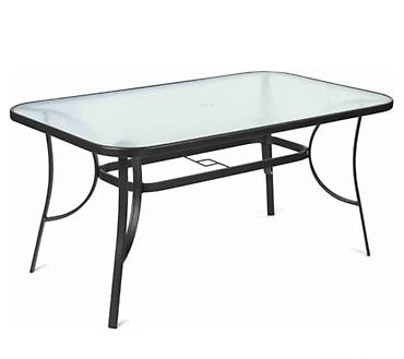 ikea stolice: SteelElegance – moderan baštenski sto sa crnim kaljenim staklom i — 1