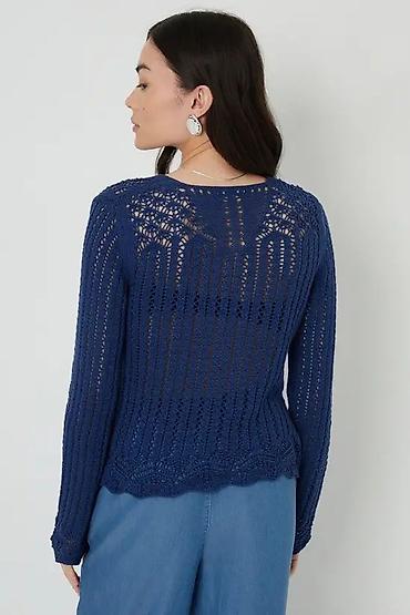мужской свитер с оленями: Кофта, V-образный вырез, Осень-весна, Италия, L — 2