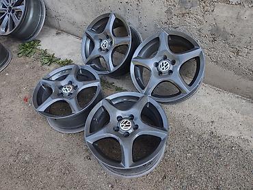 Транспорт: Литые Диски R 15 Volkswagen, Комплект, отверстий - 5, Б/у — 2