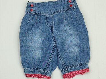 skinny high jeans: Spodnie jeansowe, 0-3 m, stan - Bardzo dobry