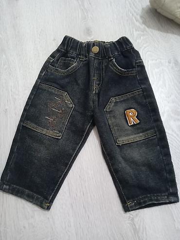 pol klassik şalvar: Uşaq cins şalvarı - Rəng: tünd mavi/qara yuyulmuş effektli denim - — 1