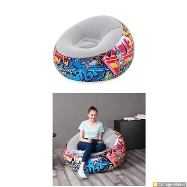 Fotelje: Lazy bag grafit 🥰 👉Maksimalna nosivost 100kg 👉Dimenzije naduvanog lazy