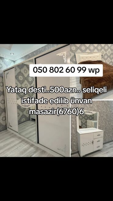 Uşaq və gənc otağı üçün dəstlər: İkinəfərlik çarpayı, Termo, Tumba, Dolab, İşlənmiş