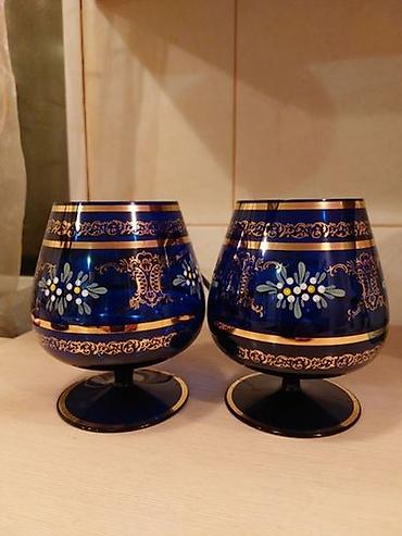 qedim kasa: Qədəhlər, rəng - Göy, Şüşə, 2 ədədli dəst, 300 ml — 2