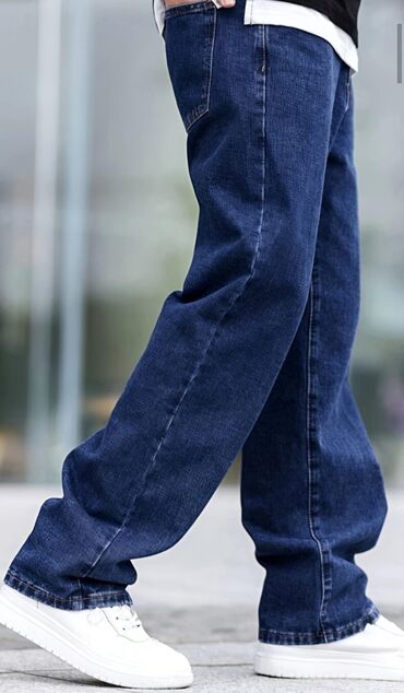Джинсы: Vintage 4 Pocket Baggy Cut Denim ( Midnight Black )( ACID WASH ) (