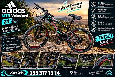 satiliq velosiped: İşlənmiş Şəhər velosipedi Adidas, 24", sürətlərin sayı: 21, Ünvandan götürmə — 1