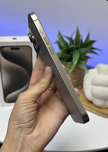15 pro ma: IPhone 15 Pro Max, Новый, 256 ГБ, Natural Titanium, Защитное стекло, Чехол, Коробка, 88 % — 2