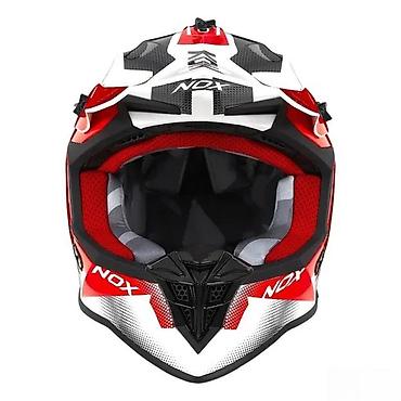 mk baletanke: NOX MT833 motocross kaciga u crveno-belo-crnoj kombinaciji boja — 1