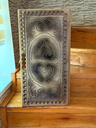 bilyard stolu: Əl oyma taxtadan nərd-şahmat dəsti - Material: keyfiyyətli bərk ağac — 9
