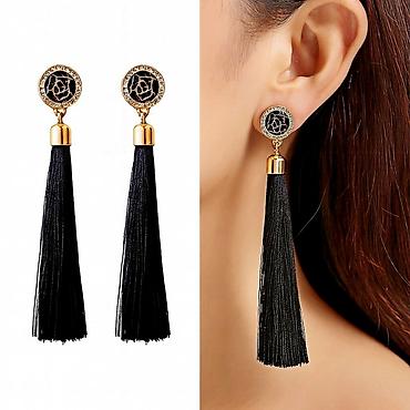 Серьги сөйкөлөр Подвески с кисточками – элегантный акцент в вашем