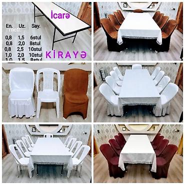 Аренда оборудования: Kirayə - İcarə. Tədbirlər üçün stul icarəsi Ad günləri, nişan, xına — 4