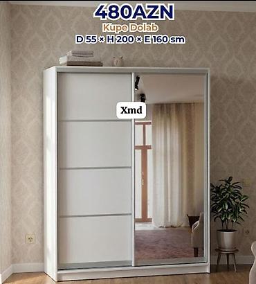 Dolablar: Kupe dolablar – sürüşkən qapılı, funksional və modern dizayn. Ölçü: D — 7