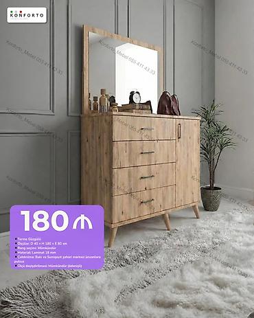 dolab termo: Termo güzgülü komod - Material: 18 mm laminat - Ölçü: D 40 × H 180 × — 1