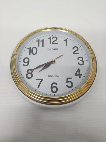 электронные настольные часы: Настенные кварцевые часы GLOBE - Классический круглый циферблат с
