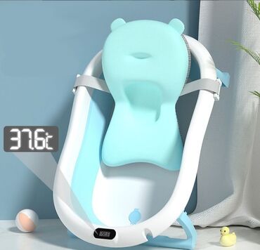аксессуары для мебели: Складная детская ванна с термометром и подушкой Bestbaby Бесплатная