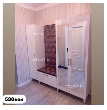 шкаф для коридора: Yeni, 2 qapılı Düz dolab, Dəhliz dolabı