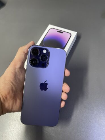 где продать старый ноутбук: IPhone 14 Pro Max, Колдонулган, 256 ГБ, Deep Purple, Коргоочу айнек, Каптама, Кабель, 84 %