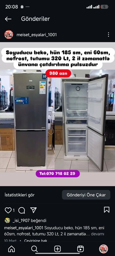 Soyuducular: Soyuducular anbardan satiş.WhatsaApp-a yazin.Modellərin qimətlərini — 53