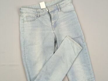 spodnie ocieplane dziewczece: Spodnie jeansowe, H&M, 12 lat, 122/128, stan - Bardzo dobry