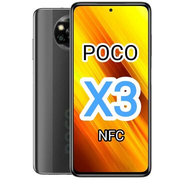телефон быу: Poco X3, Б/у, 64 ГБ, цвет - Черный, 2 SIM