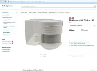 Elektro materijal: *** SUPER AKCIJA *** #3111 Infracrveni detektor pokreta BEG LUXOMAT LC — 10