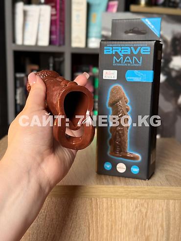 Товары для взрослых: Мягкая темная реалистичная стимулирующая «Brave Man» с подхватом — 5