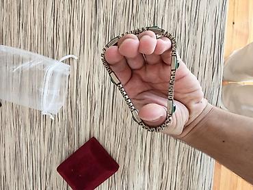 Браслеты: Metall elastik qolbaq – yaşıl dekorativ daşlarla - Material: gümüşü — 7