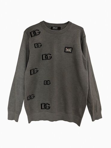 женские вязаные свитера: Мужской свитер, Dolce & Gabbana, L, цвет - Серый