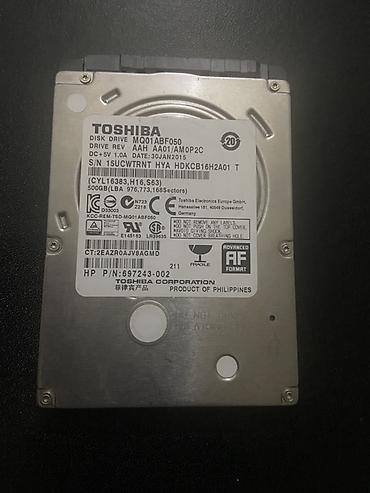 toshiba notebook adapter: Toshiba 2.5" HDD – 500GB, SATA, 5V 1.0A/1.1A, Advanced Format — 2