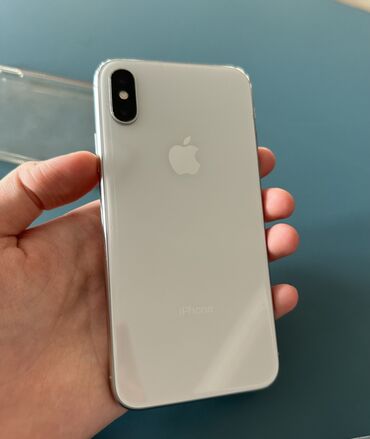 рассрочка телефон ош айфон: IPhone X, Б/у, 256 ГБ, Белый, Чехол, 100 %