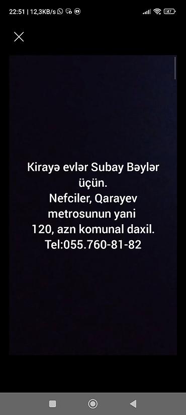 neftcilər ev: Kirayə evlər – Nefçilər və Qarayev metrolarının yaxınlığı - 1 və 2 — 2