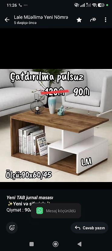 okey masası fiyatları: _*Yeni TAB jurnal masası*_ *✨Yeni və sifarişlə✨* Qiymət : *90₼* — 1