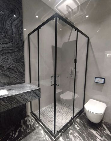 Duş kabinaları, arakəsmələr: Yeni Üstü açıq kabina, Künc üçün, Pulsuz çatdırılma — 21