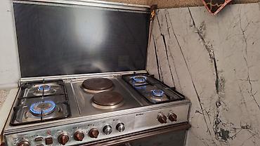istilik panelləri: Indesit kombi qaz‑elektrik soba və plitə - Üst hissə: 4 ocaq gözü – 2 — 2