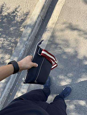 bally: Мужская сумка через плечо BALLY оригинал - Материал: фактурная — 6