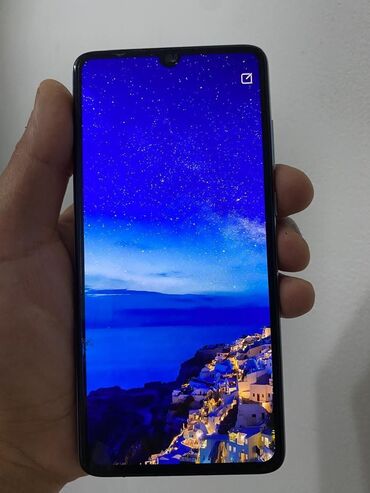 китайский телефоны: Huawei P30, Б/у, 128 ГБ, цвет - Голубой, 2 SIM