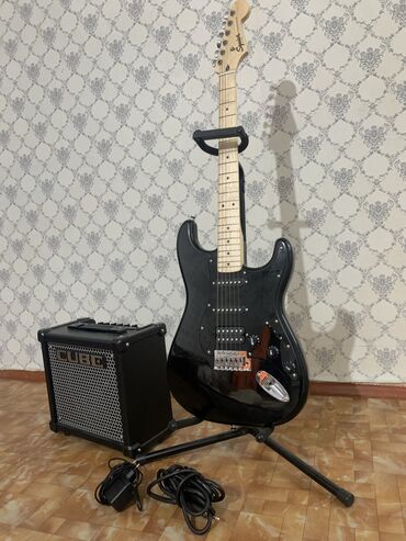 гитара семиструнная купить: Электрогитара Squier Sonic Stratocaster Hss Комбоусилитель Roland