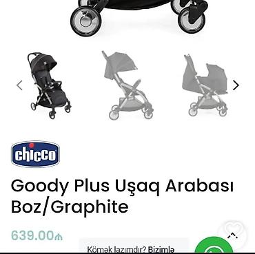 chicco kolyaska: Chicco Goody/Goody Plus uşaq arabası – qrafit/boz tonlarda kompakt — 3