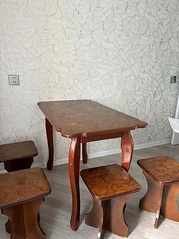 Mebel: Mətbəx üçün, İşlənmiş, Açılmayan, Dördbucaq masa, 4 stul — 3