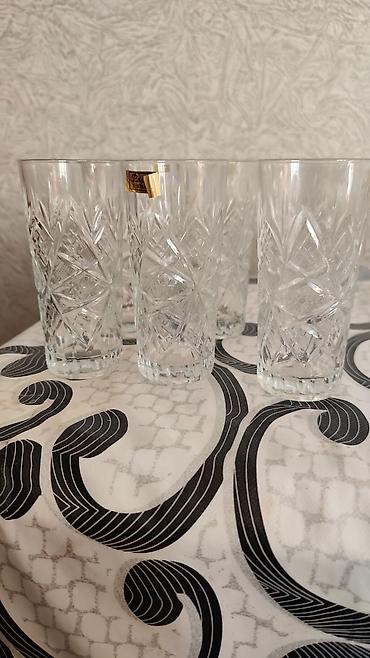 xrustal stekan: Paşabahçe “D. İstanbul Kristal” kəsimli şüşə dəsti - Material: qalın — 3