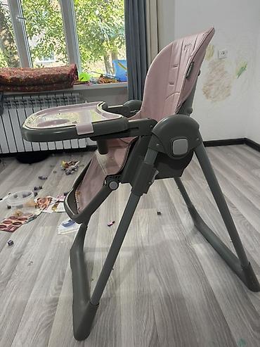 кызыл кия кыз: Детский стульчик для кормления KIDILO (розовый) - Удобный высокий — 1