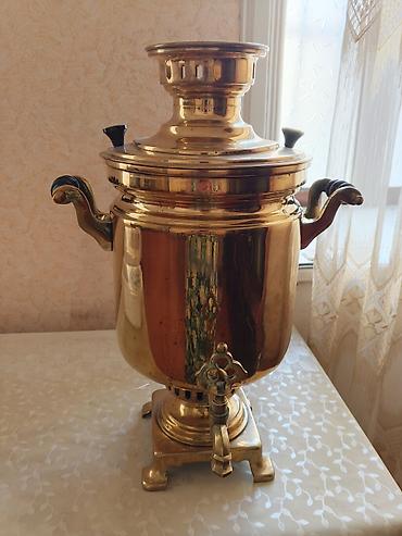 antik samovar alıram: Mis samovar – klassik rus üslubunda, kömür/odunla işləyən model — 4