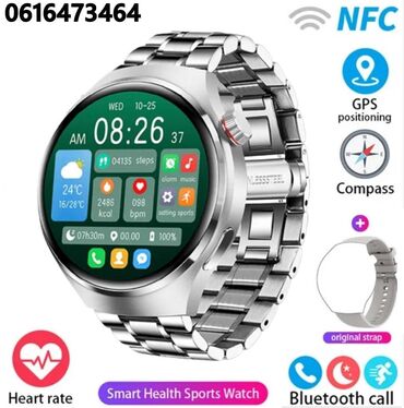 muški ručni sat: GT4 PRO Smart Watch GPS, NFC, ECG+PPG, BT Poziv Boja sata siva sa jos