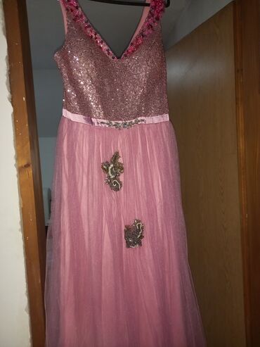 haljina sa resama vl: 0101 Brand XL (EU 42), bоја - Roze, Koktel, klub, Top (bez rukava)