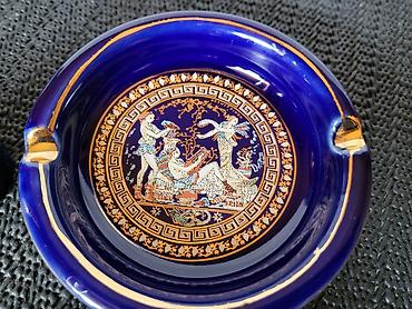 Ostali antikviteti: Grcki set,pepeljara,drzac za upaljac 1950g+. Set grcki,24k — 6