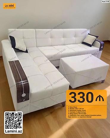 divan mini: Künc divan dəsti - Ölçülər: 240 × 150 sm - Mexanizm: açılan, bazalı - — 1