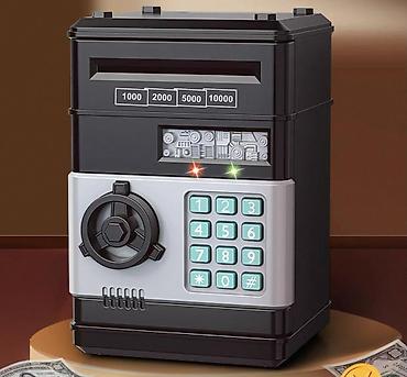 ev iwi: Uşaq Elektron Pul Qutusu – Şifrə ilə seyf tipli kasa - Rənglər: qara — 1