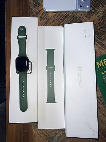apple watch 4: Apple watch series 7 Aluminium,ideal veziyetdedi,korobka — 3