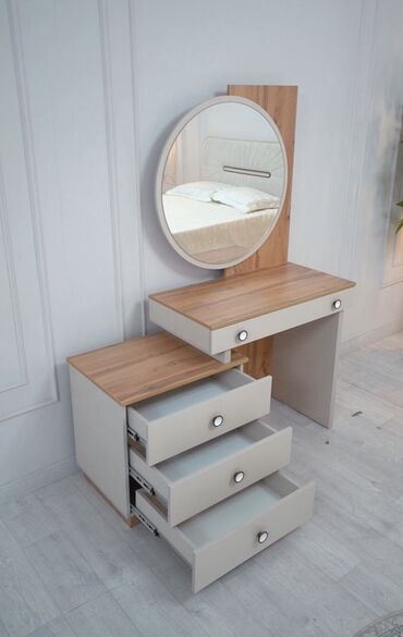 Спальные гарнитуры: Спальный гарнитур, Двуспальная кровать, ДСП, цвет - Бежевый — 12