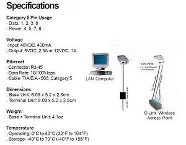 Druga oprema za računare i laptopove: D‑Link DWL‑P200 Power Over Ethernet (PoE) Adapter Kit Opis: - PoE — 21